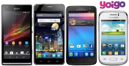 Precios Sony Xperia SP, Alcatel Idol Ultra, X'Pop y Samsung Galaxy Young con Yoigo