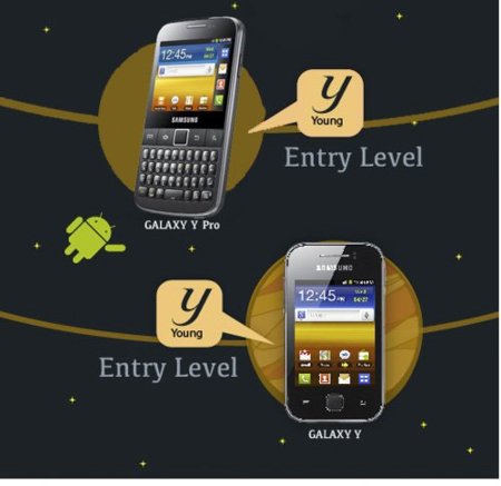Samsung Galaxy Y y Samsung Galaxy Y Pro, los Galaxy juveniles de gama baja