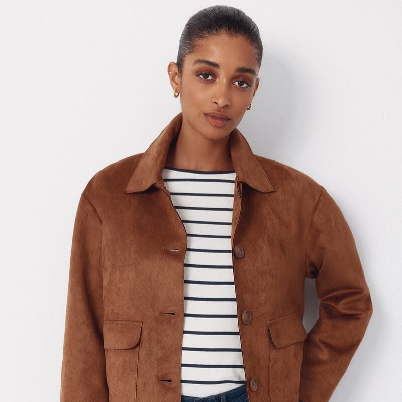 Chaqueta tejido efecto ante