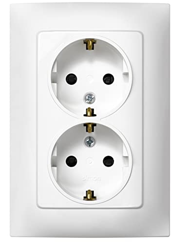 SIMON - Enchufe Doble de Empotrar Schuko