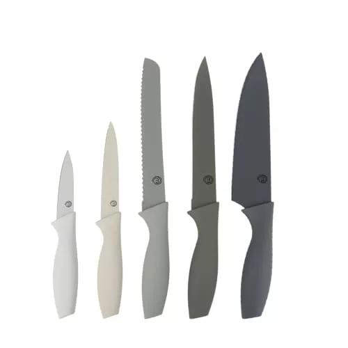 MasterChef Cuchillos Cocina, Set Cuchillo de Chef 5 piezas