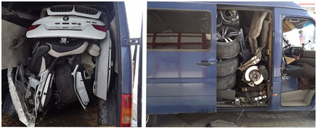 Cazada en Hungría una furgoneta con el despiece de un BMW X6 robado en Italia