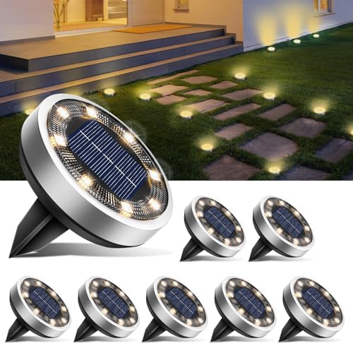 btfarm 8 Paquetes Luces Solares LED Exterior