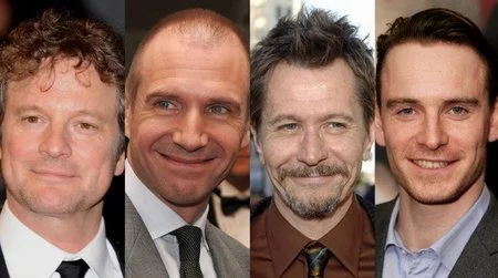 Colin Firth, Ralph Fiennes, Gary Oldman y Michael Fassbender en 'Tinker, Tailor, Soldier, Spy'