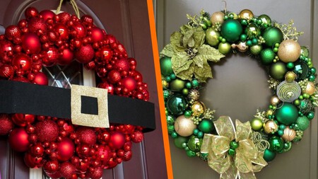 Crea coronas, centros de mesas y marcos con todas las esferas que te sobraron de otra Navidad y quedaron ‘huérfanas’