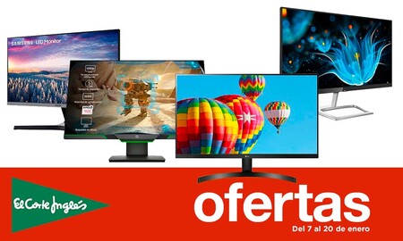 Estos 12 monitores de HP y LG llevan descuentos de hasta el 21% en las Rebajas de El Corte Inglés