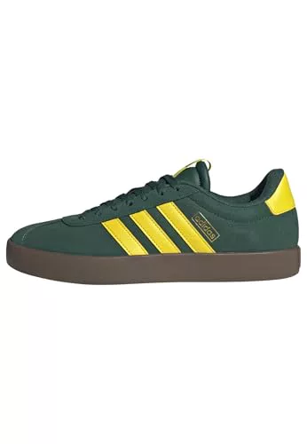 adidas Hombre VL Court 3.0 Shoes, Collegiate Green/Yellow/Gold Metallic, 43 1/3 EU