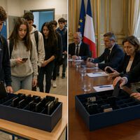 Los móviles sobran en clase para Macron. También en las reuniones de sus ministros