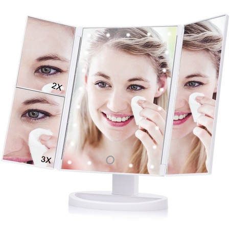 Cupón de 9 euros de descuento en el espejo de maquillaje con luces LED Haofy: aplicándolo cuesta 14,99 euros en Amazon