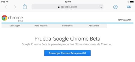 Google lanza el canal beta de Chrome en iOS