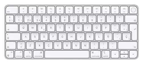 Apple Teclado Magic Keyboard con Touch ID: Recargable, con conexión Bluetooth y Compatible con Ordenadores Mac con Chip Español, Blanco