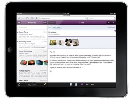 Yahoo! y Google mejoran las interfaces de su correo web para el iPad