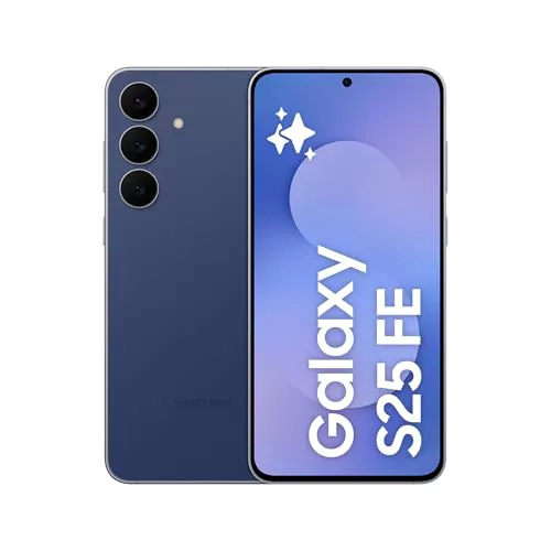 Samsung Galaxy S25 FE 512 GB, Teléfono Móvil con IA, Marco Ligero 7,5mm, Pantalla FHD+ 6,7", Cámara 50MP, Exynos 2400, 8GB RAM, Garantía Fabricante 3 Años + 1 Año Extra, Azul Marino (Versión Española)
