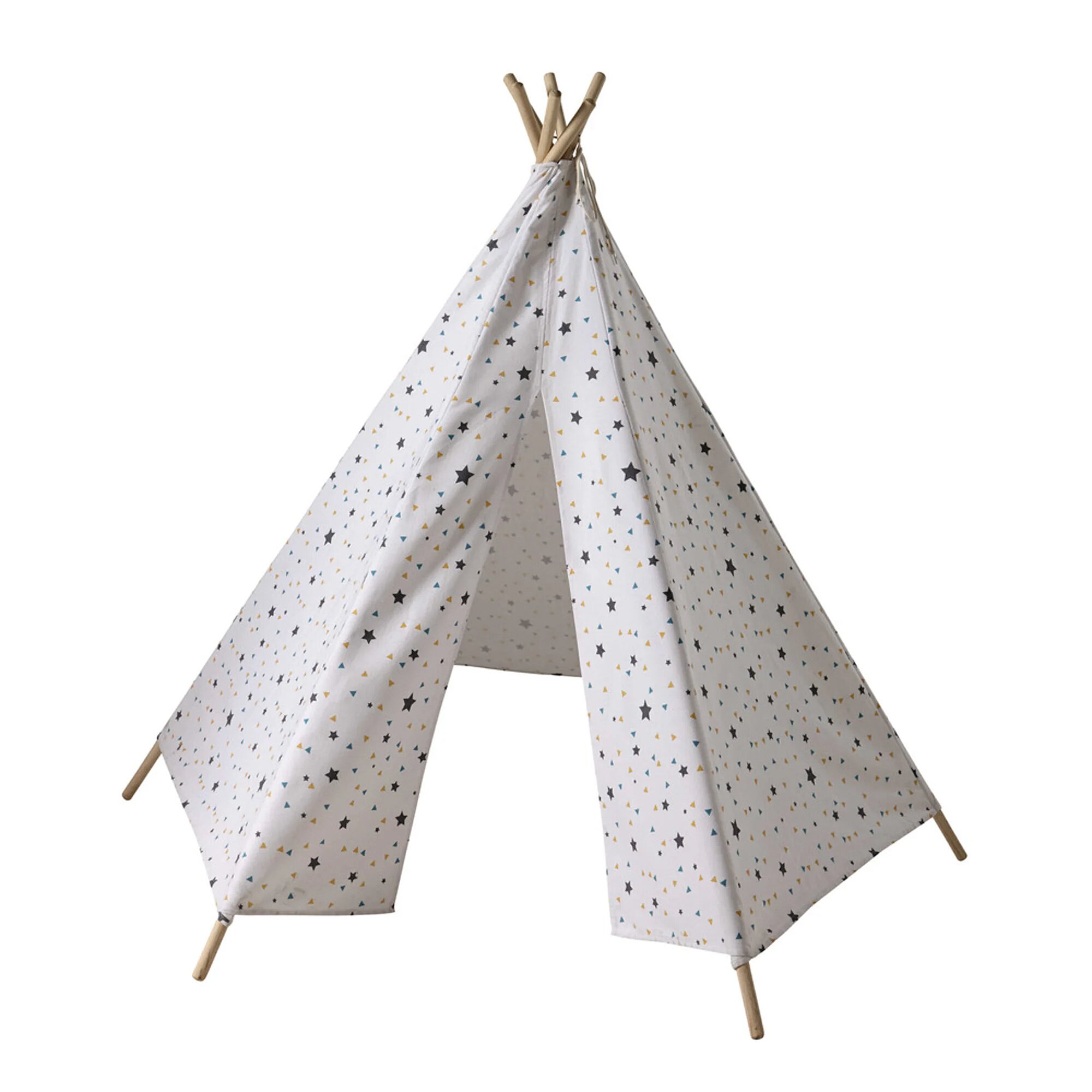 Tipi infantil con motivo de triángulos y estrellas