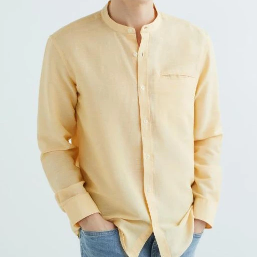 Camisa de hombre de lino y algodón
