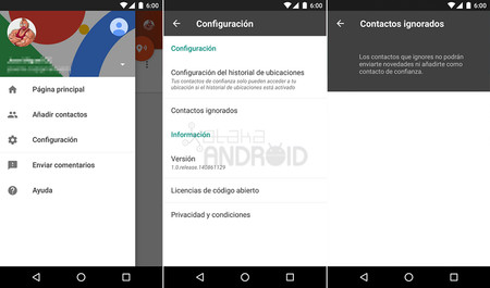 Contactos de confianza