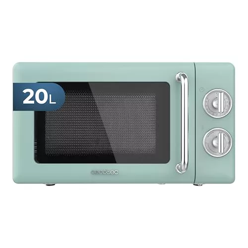 Cecotec Microondas Mecánico de 20 L Proclean 3010 Retro Green