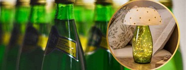 Cómo hacer una lámpara con forma de hongo con una botella de vidrio y luces LED para decorar tu hogar y reciclar este material  