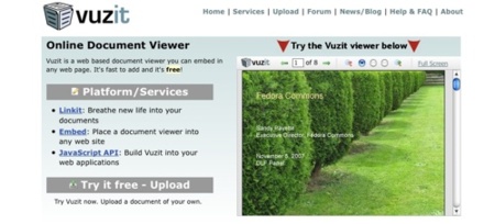 Vuzit, utilidades para permitir la navegación online en los PDF