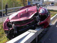 El Ferrari 599 GTB destrozado del jefe de Fiat, Sergio Marchionne