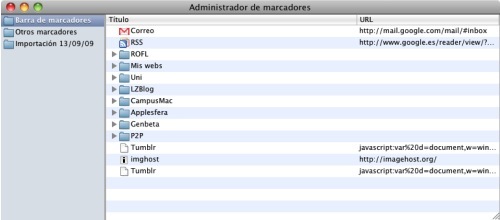 google chrome chromium gestor favoritos