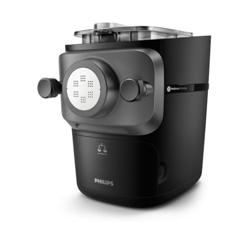 Philips Máquina Para Hacer Pasta 7000 Series - Tecnología ProExtrude, Pesaje Automático, Completamente Automático, 8 Discos Para Dar Forma, Negro (HR2665/93)