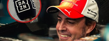 Fernando Alonso, a patadas con el micrófono de DAZN en el paddock de Madrid mientras el veto continúa  