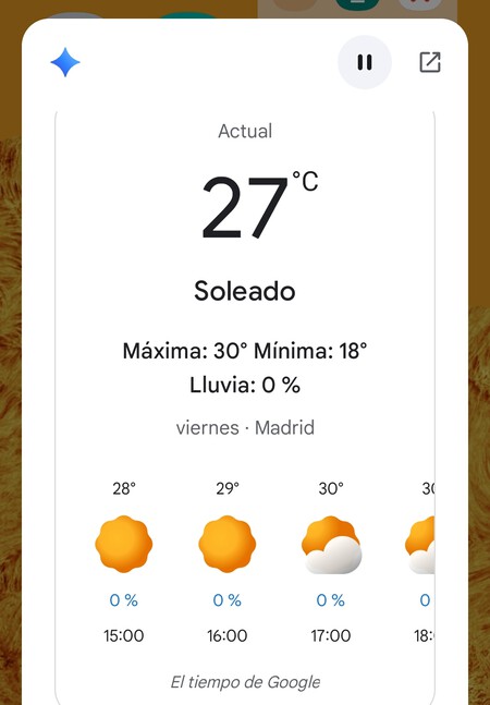 Tiempo Google Gemini