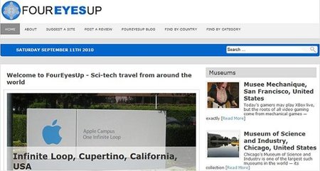 FourEyesUp, guía online con destinos relacionados a la ciencia y la tecnología
