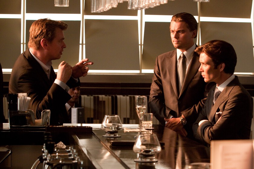 Nolan en el rodaje de Origen (Inception)