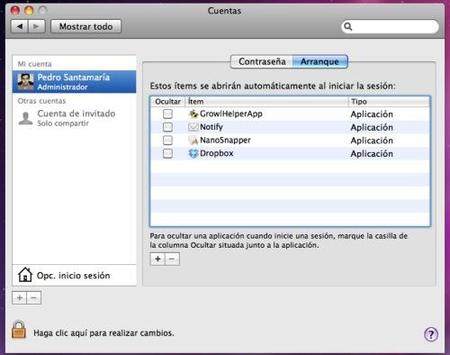 Inicio de aplicaciones automático