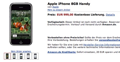 El extraño caso del iPhone en Amazon.de
