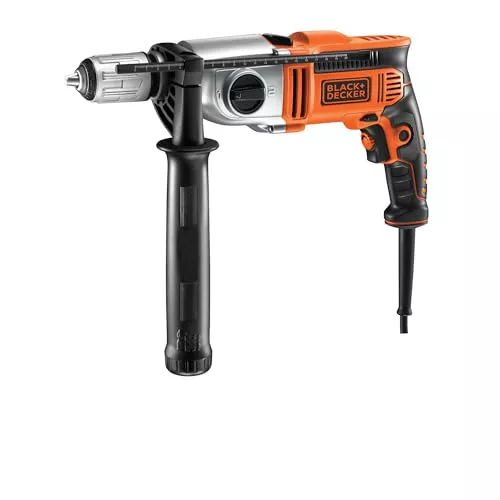 BLACK+DECKER Taladro percutor 1100W, incluye maletín y accesorios