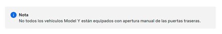 Tesla Model Y Apertura de Puertas Manual
