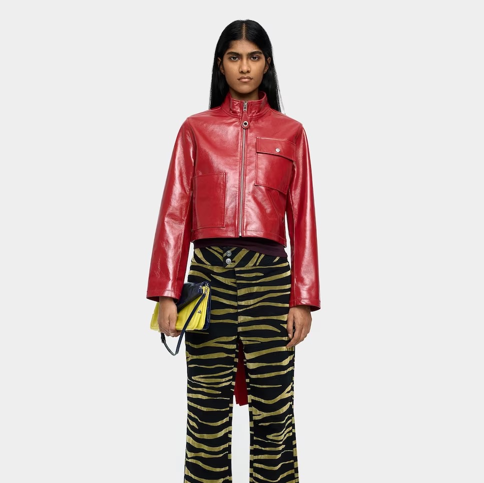 Chaqueta de piel roja Parfois