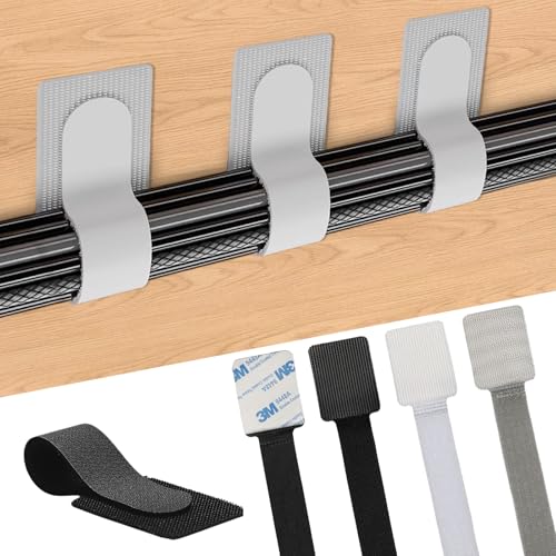 Juego de 30 bridas de cable autoajustables con adhesivo 3M 