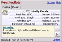 Conoce el tiempo en tu ciudad con WeatherMate