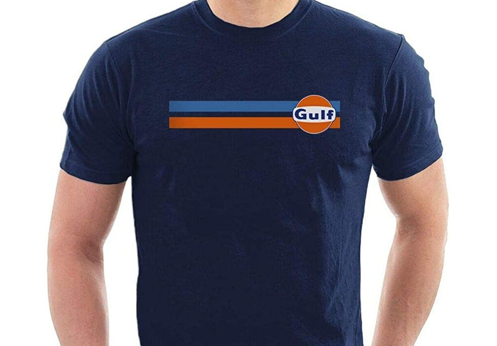 Gulf Steve Mcqueen T-Shirt Racing is Life Lee Mans Porche D16