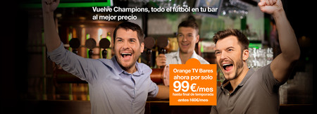 Orange redobla su apuesta por los bares rebajando a 120 euros el paquete fútbol hasta septiembre
