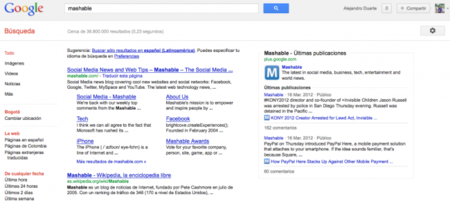 Google muestra los últimos contenidos de Google+ en las búsquedas