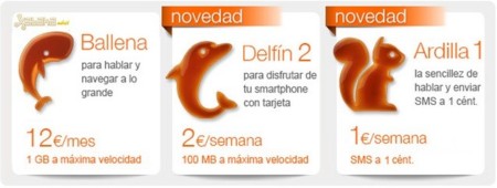 Orange completa la renovación de tarifas prepago con Ardilla 1 y Delfín 2