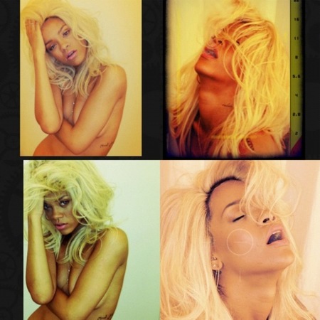 Rihanna y sus sostén de brazos: práctico, práctico... tampoco parece