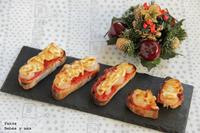 Canapés gratinados. Receta de aperitivo de Navidad