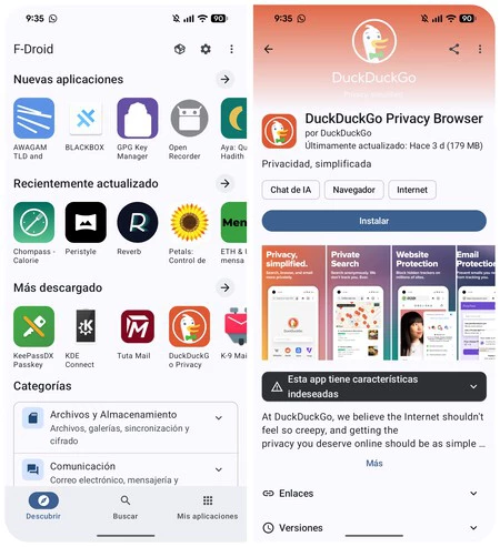 F Droid Capturas