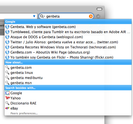 Peers, el cielo de las búsquedas instantáneas llega a Firefox