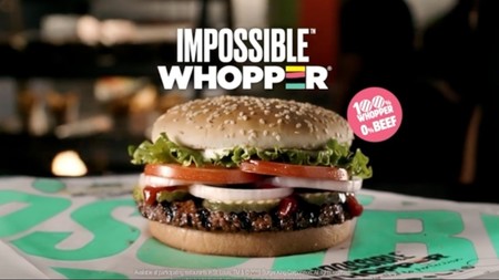 Llega a Burger King la nueva Impossible Whopper: una hamburguesa sin carne y 100% vegetal