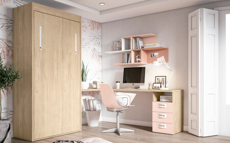 cama dentro de un mueble