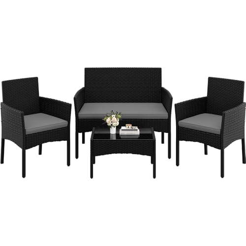 Yaheetech Conjunto Jardin Exterior Muebles Ratán 