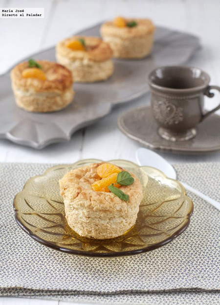 Pastelitos de queso y mandarina. Receta