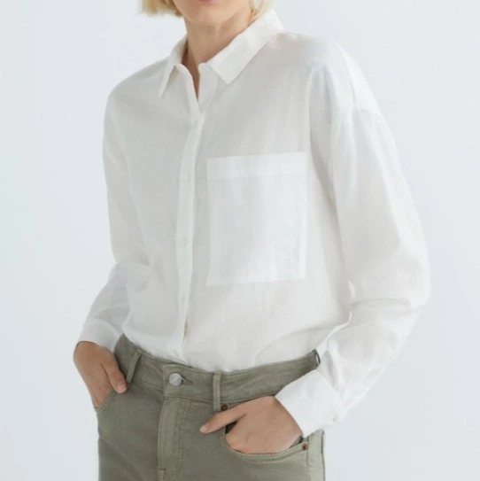 Unit Camisa mujer blanca bolsillo